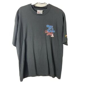 VTG Dale Earnhardt Sr Black Shirt One Of A Kind 90s Two Sided Chevy Men's Sz L